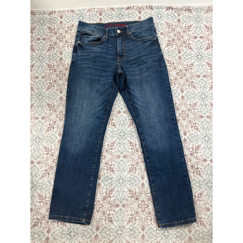 Lucky Brand 223 Straight Leg Jeans Mens 30x30 Dark Wash Blue Denim Stretch